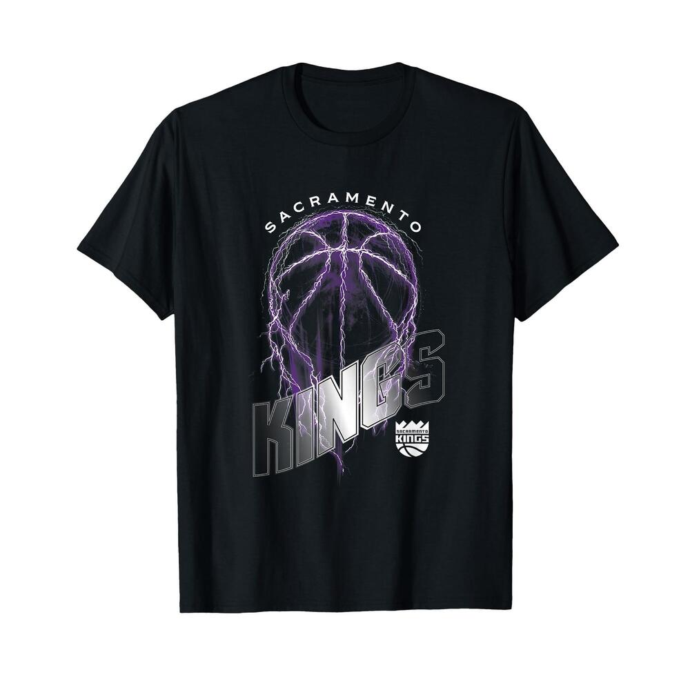 Nba Sacramento Kings Lightning Bolt Basketball  T-Shirt